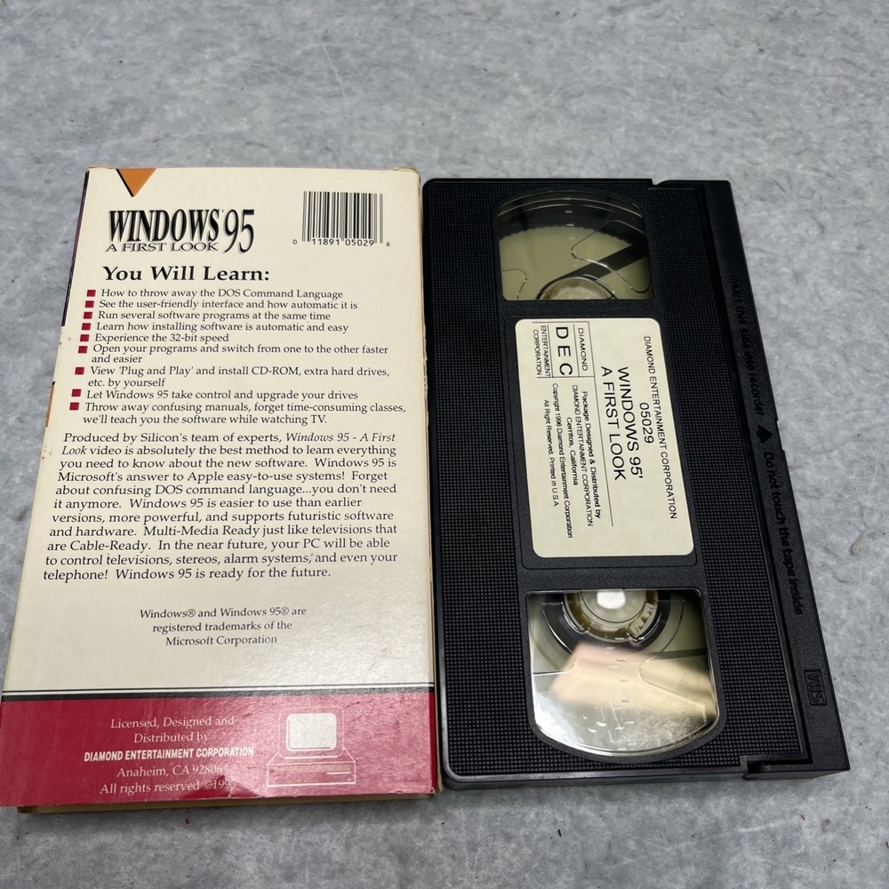 Microsoft Windows 95 A First Look, The revolutionary computer program VHS Tutor - Picture 2 of 2